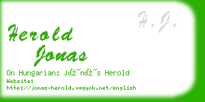 herold jonas business card